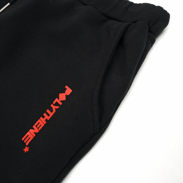 Polythene* Optics | Fleece Tracksuit Trouser Black - Concrete