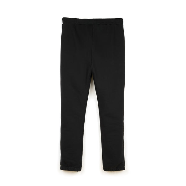 Polythene* Optics | Fleece Tracksuit Trouser Black - Concrete