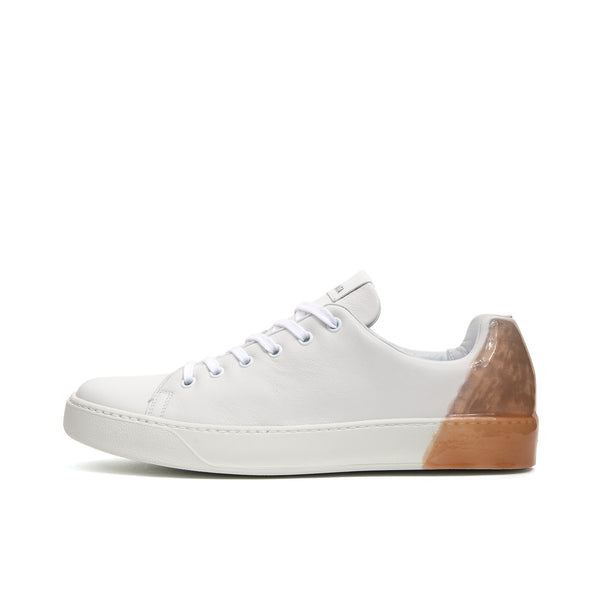 Premiata Polo Bianco Marrone - Concrete