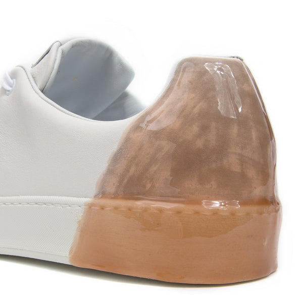 Premiata Polo Bianco Marrone - Concrete