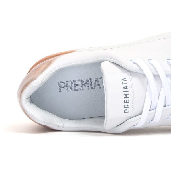 Premiata Polo Bianco Marrone - Concrete