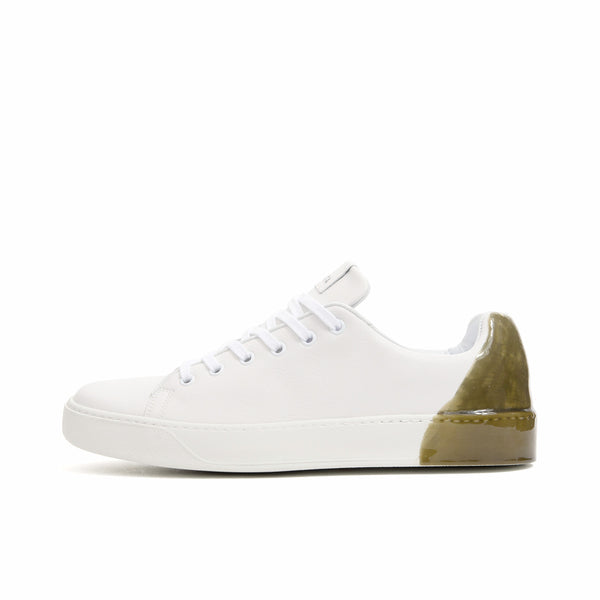 Premiata Polo Bianco Verde Militare White - Concrete