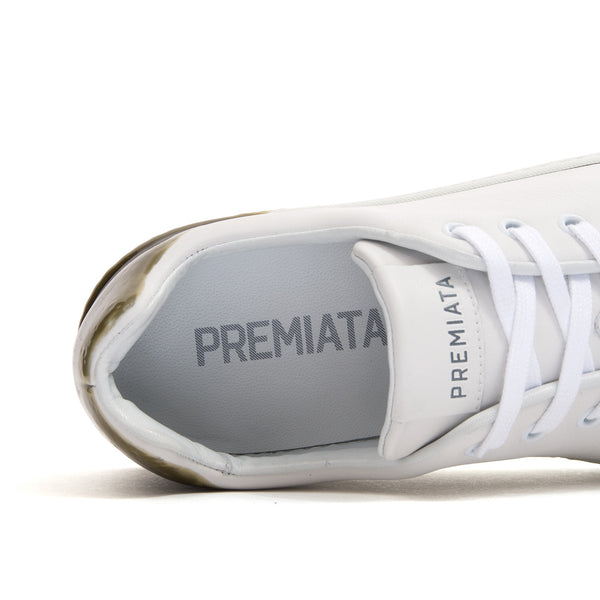 Premiata Polo Bianco Verde Militare White - Concrete