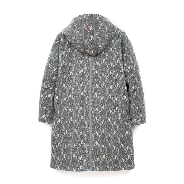 Christopher Raeburn W Lace Wool Pop Parka Grey - Concrete