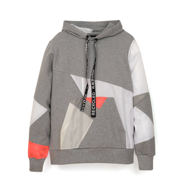 Christopher Raeburn Remade Kite Hoodie Grey/Coral - Concrete