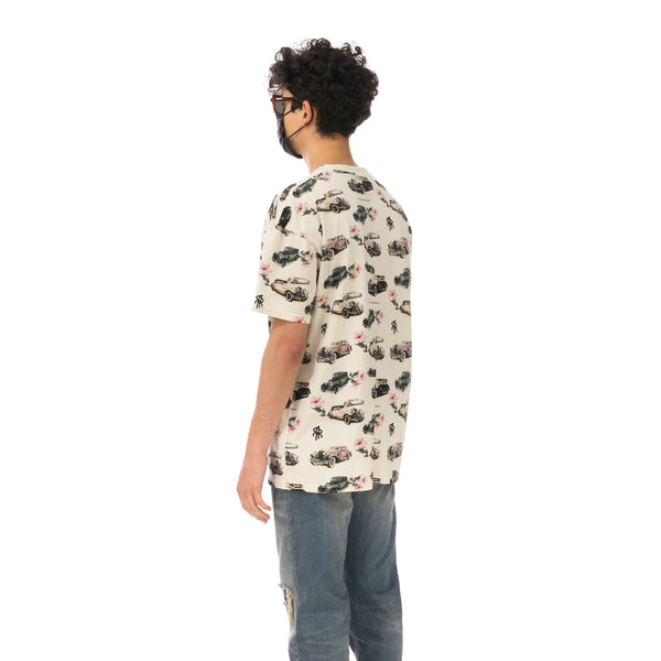 REPRESENT | Vintage Car All Over T-Shirt Off White - Concrete