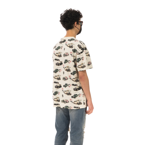 REPRESENT | Vintage Car All Over T-Shirt Off White - Concrete