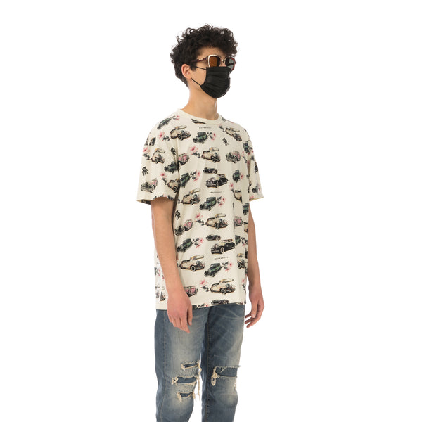 REPRESENT | Vintage Car All Over T-Shirt Off White - Concrete
