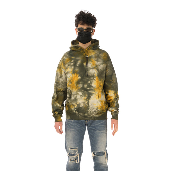 REPRESENT | Logo Hoodie Yellow Tie Dye - Concrete