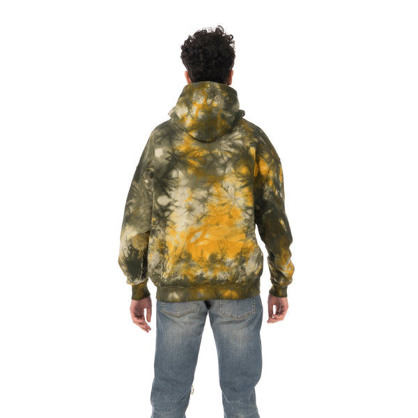 REPRESENT | Logo Hoodie Yellow Tie Dye - Concrete