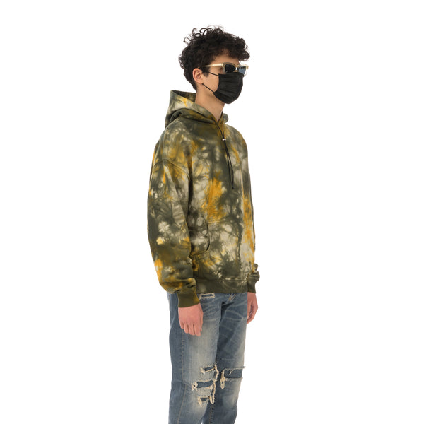 REPRESENT | Logo Hoodie Yellow Tie Dye - Concrete