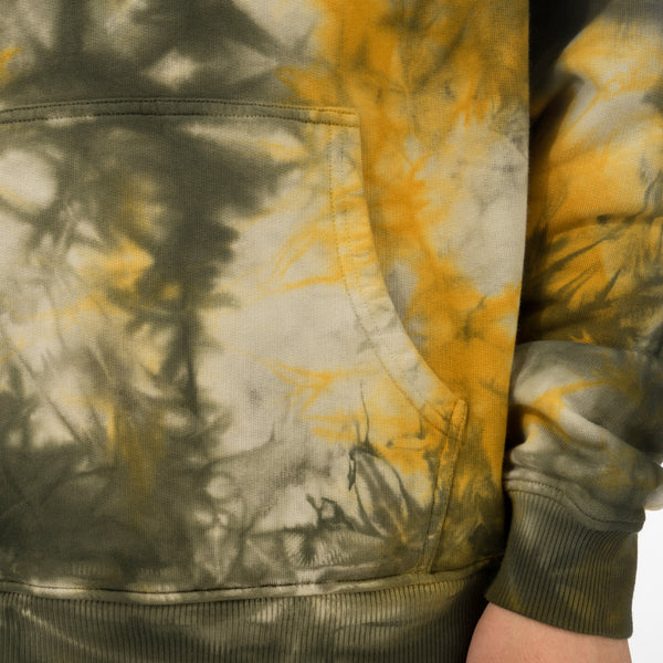 REPRESENT | Logo Hoodie Yellow Tie Dye - Concrete