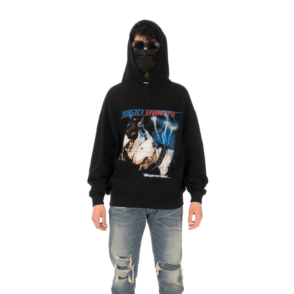 REPRESENT | Night Hunter Hoodie Jet Black - Concrete