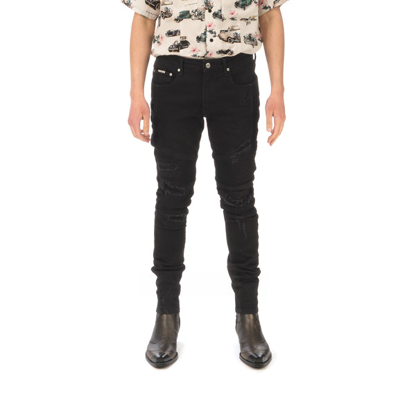 REPRESENT | Biker Denim Black - Concrete