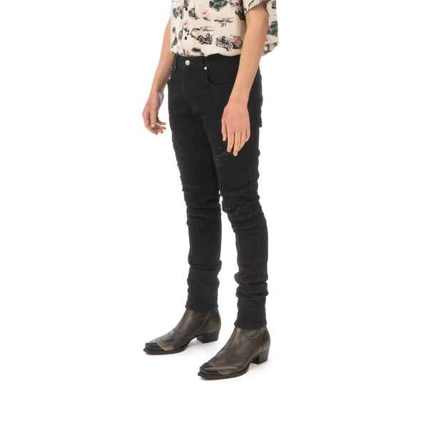 REPRESENT | Biker Denim Black - Concrete