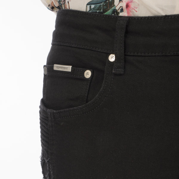 REPRESENT | Biker Denim Black - Concrete