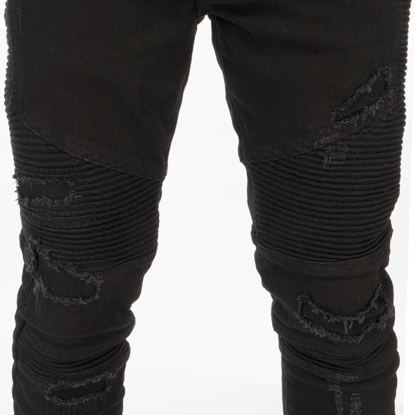 REPRESENT | Biker Denim Black - Concrete