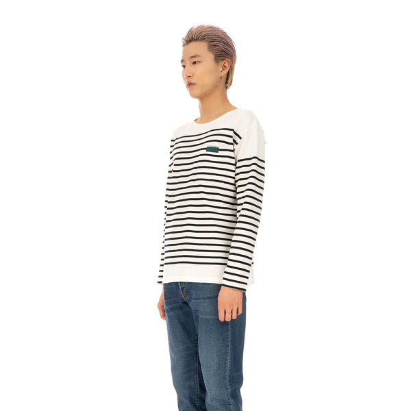 SELF CINEMA | M Breton White / Black Stripe - Concrete