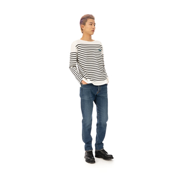 SELF CINEMA | M Breton White / Black Stripe - Concrete