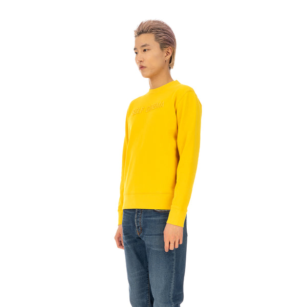 SELF CINEMA | M Embroidered Sweatshirt Yellow - Concrete