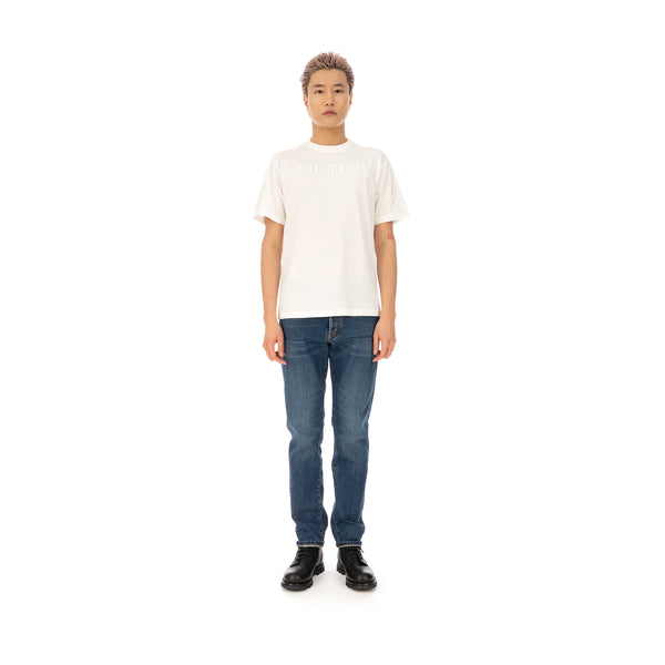 SELF CINEMA | M Embroidered T-Shirt Off White - Concrete