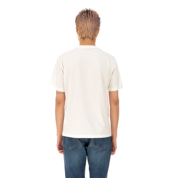 SELF CINEMA | M Embroidered T-Shirt Off White - Concrete