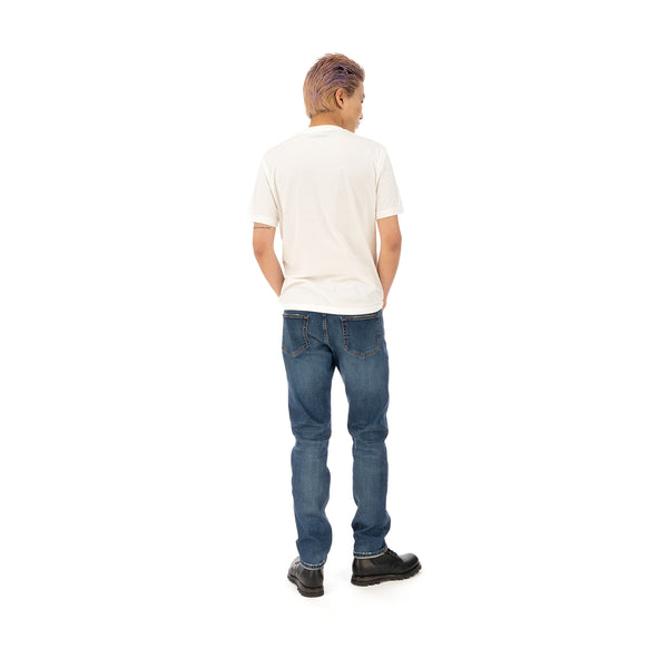 SELF CINEMA | M Embroidered T-Shirt Off White - Concrete