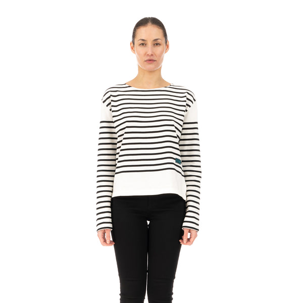 SELF CINEMA | W Breton White / Black Stripe - Concrete