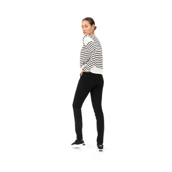 SELF CINEMA | W Breton White / Black Stripe - Concrete