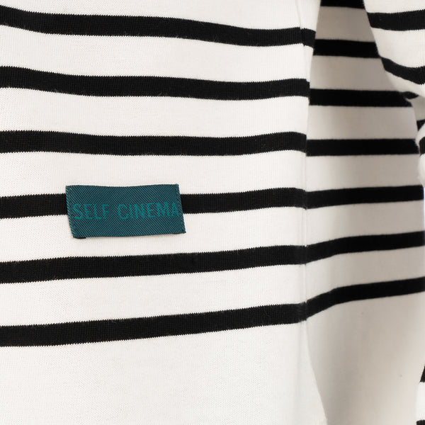 SELF CINEMA | W Breton White / Black Stripe - Concrete