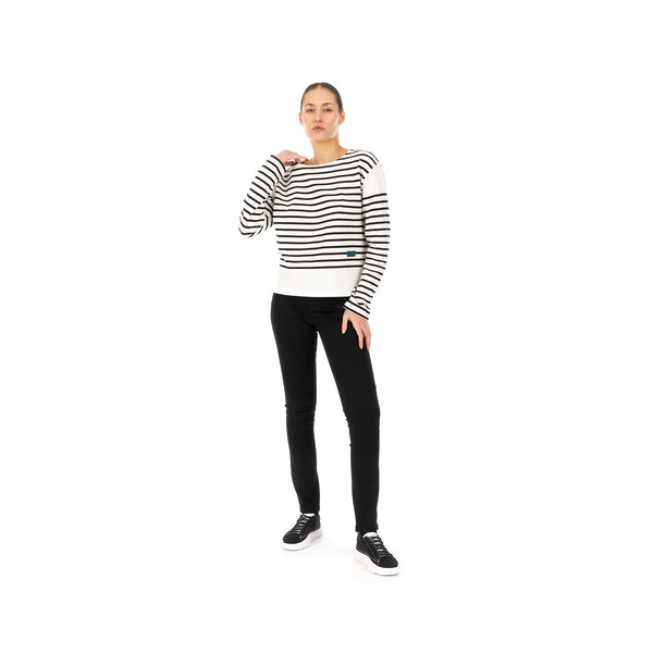SELF CINEMA | W Breton White / Black Stripe - Concrete