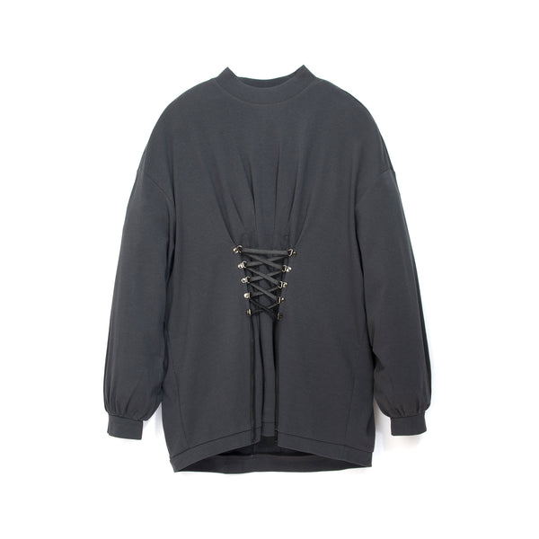 SJYP | String Detail Jersey Tee Grey - Concrete