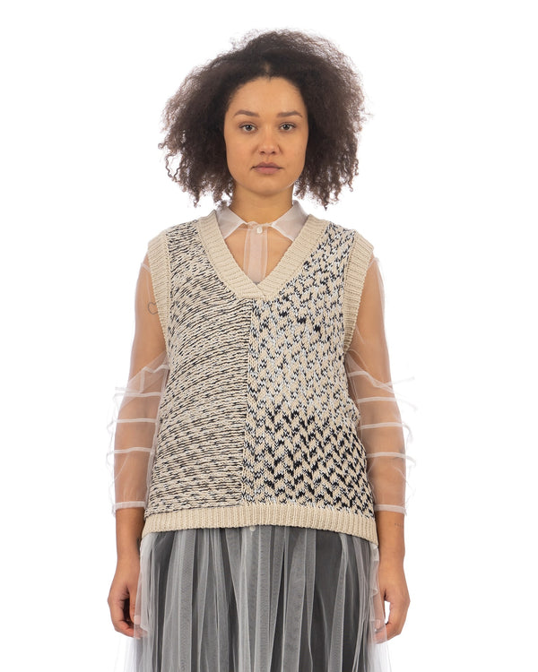 Henrik Vibskov | Half Vest Black / Grey - Concrete