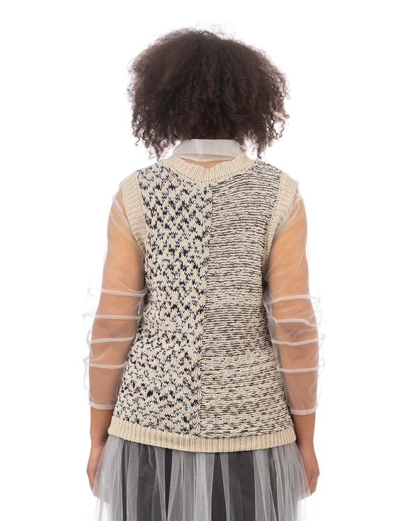 Henrik Vibskov | Half Vest Black / Grey - Concrete