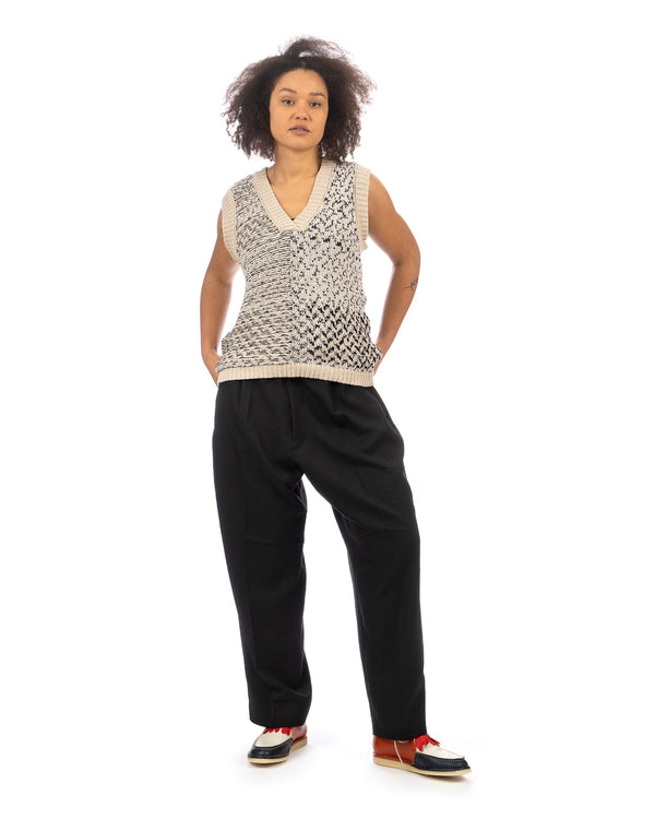 Henrik Vibskov | Half Vest Black / Grey - Concrete