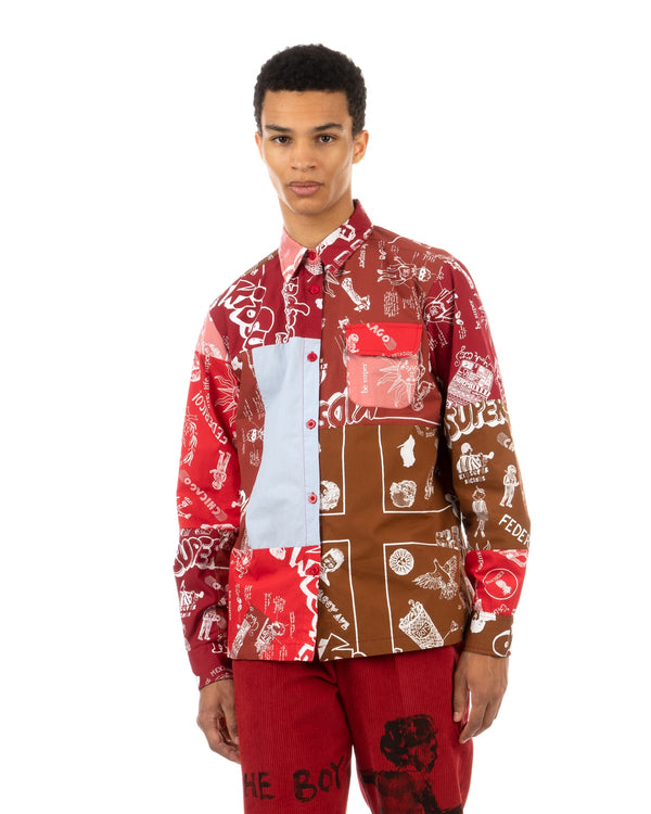 KidSuper | Super Patchwork Jacket Red - Concrete