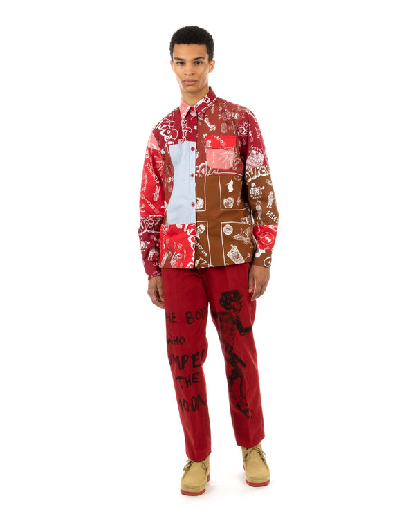 KidSuper | Super Patchwork Jacket Red - Concrete