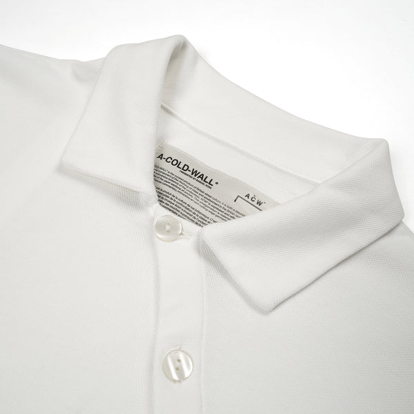 A-COLD-WALL* | Recut Polo Longsleeve Shirt White - Concrete