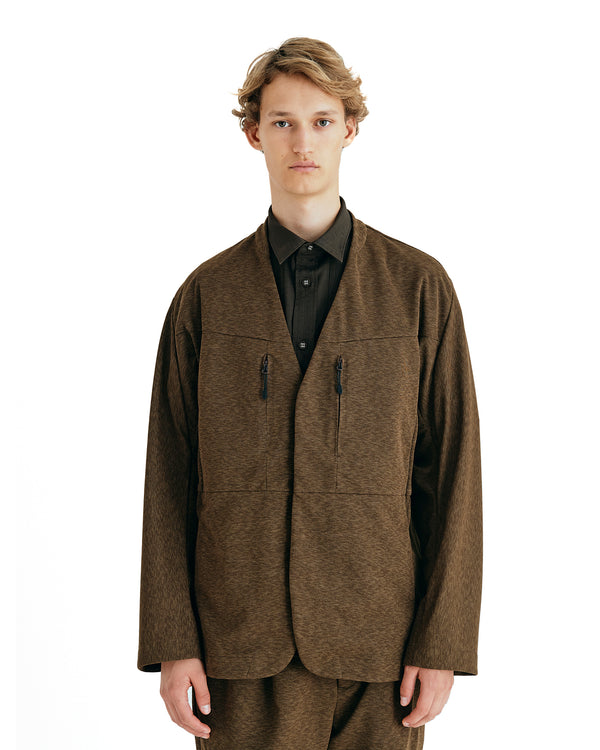White Mountaineering | Panama Jersey Jacket Brown - Concrete