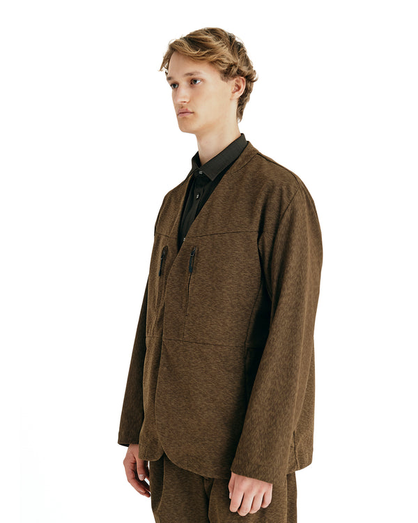 White Mountaineering | Panama Jersey Jacket Brown - Concrete