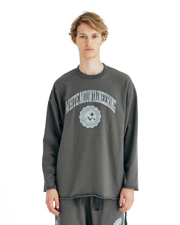 White Mountaineering | College Flocky Pullover Charcoal - Concrete