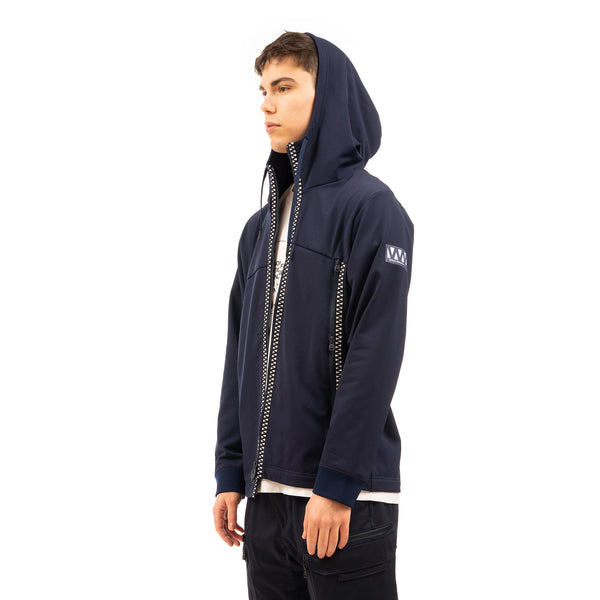 White Mountaineering | Zip Pocket Hoodie Navy - Concrete