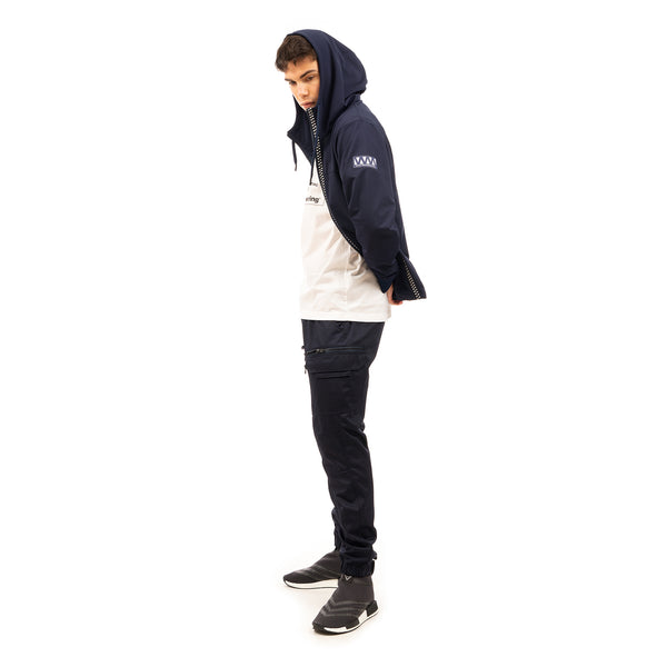White Mountaineering | Zip Pocket Hoodie Navy - Concrete