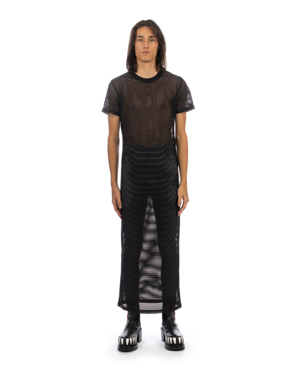Walter Van Beirendonck | Net Maxi Top Black - Concrete