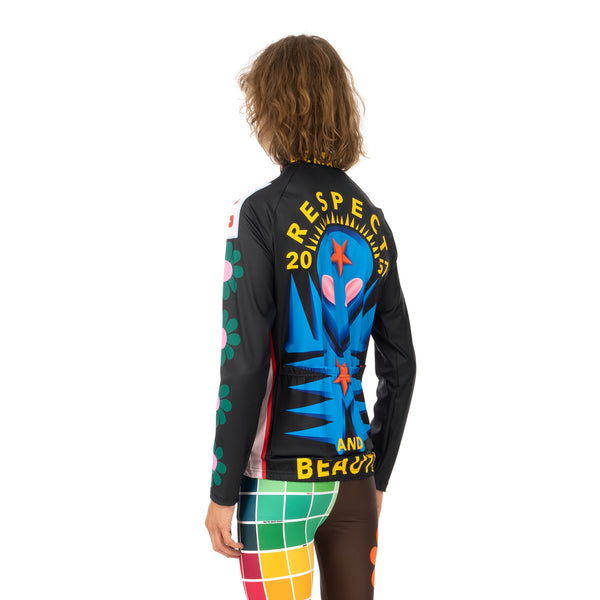 Walter Van Beirendonck | Save Planet EarthBike Top Black - Green Daisy - Concrete