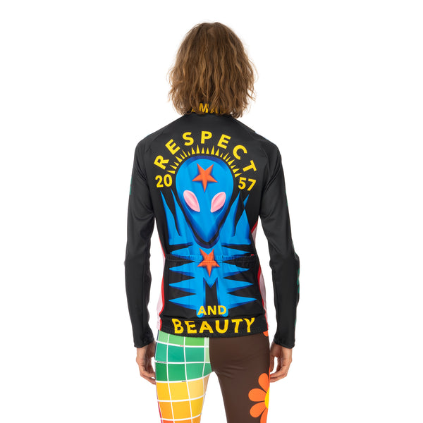 Walter Van Beirendonck | Save Planet EarthBike Top Black - Green Daisy - Concrete