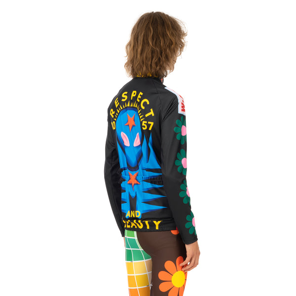 Walter Van Beirendonck | Save Planet EarthBike Top Black - Green Daisy - Concrete