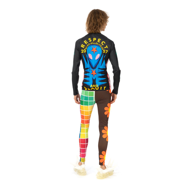 Walter Van Beirendonck | Save Planet EarthBike Top Black - Green Daisy - Concrete