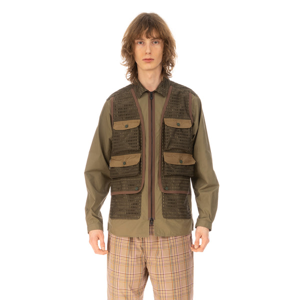 White Mountaineering | Vest Shirt Khaki - Concrete