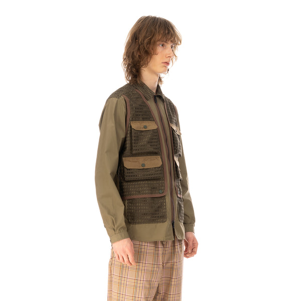 White Mountaineering | Vest Shirt Khaki - Concrete